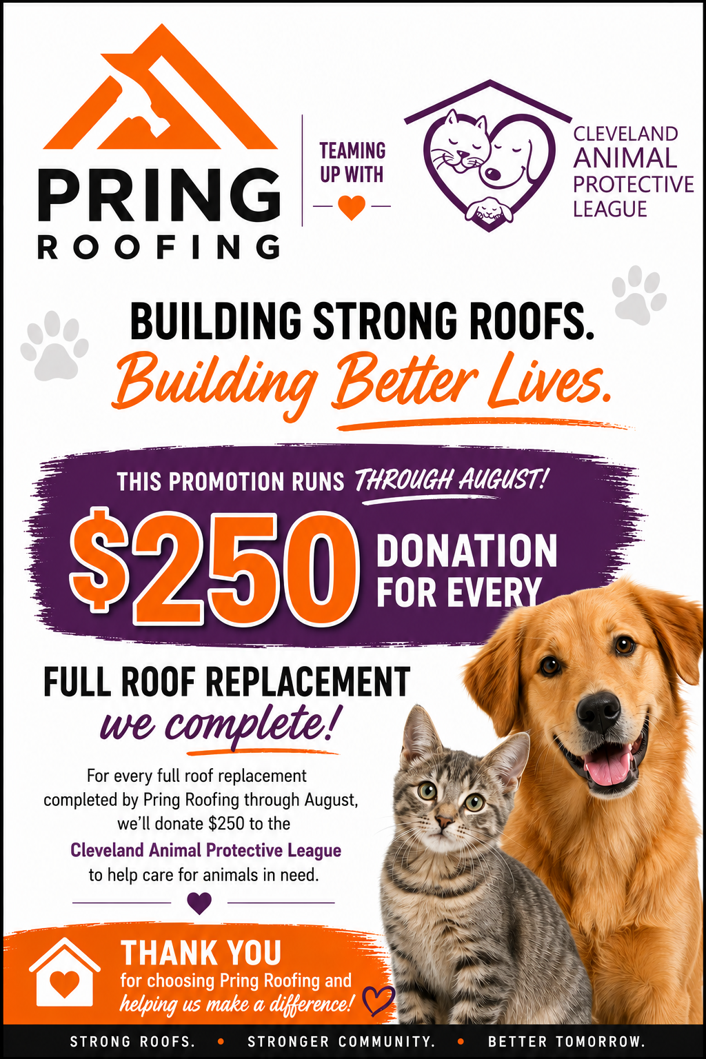 Pring Roofing – APL Flyer – through August